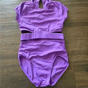 Purple Cutout Leotard